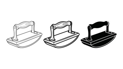 Mincing blade rocking chopper tool set with preparation silhouette equipment © Rabbi