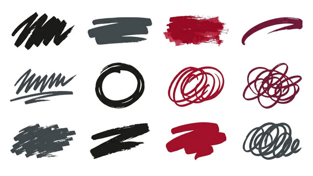 Vector Illustration Set of Grunge Rubber Stamps with Vintage Distressed Effects