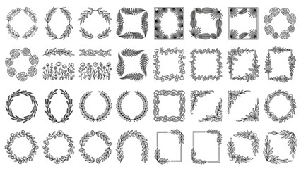Naklejka premium Vector Illustration Set of Hand Drawn Symbols and Doodle Design Elements