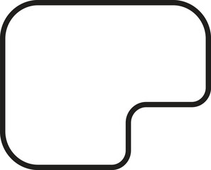 Fototapeta premium Simple speech bubble outline vector set