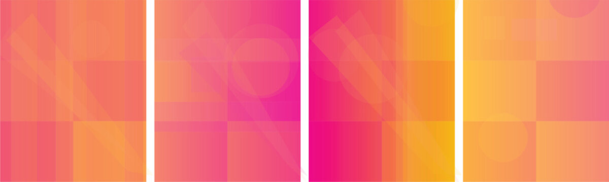 Colorful abstract geometric pattern with pink and orange hues and rectangles