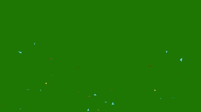 party popper confetti explosion green screen alpha matte. Colorful Isolated Confetti party popper Explosion confetti Blast Realistic, confetti bomb effect from the inside glitter background