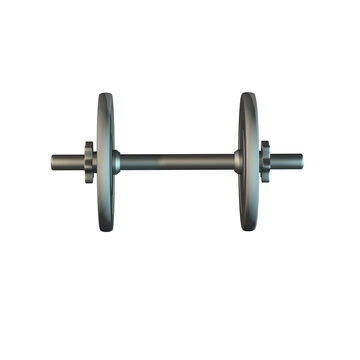 dumbbell, transparent background, 3d