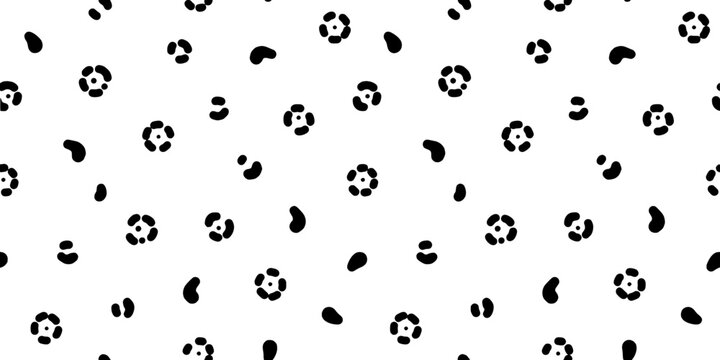 High-Contrast Black and White Leopard Print Pattern, Abstract Animalistic Design Featuring Animal, Spots, Spotted with Monochrome