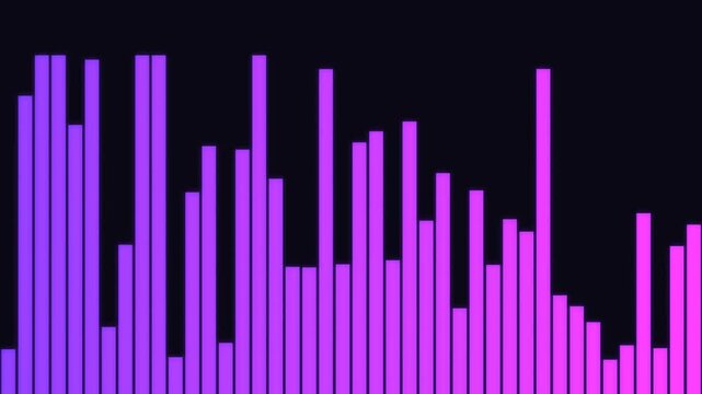 Indigo Audio Spectrum Bars Music Visualizer Loop 2