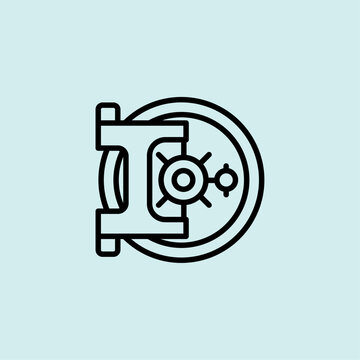 Secure Bank Vault and Asset Storage Icon