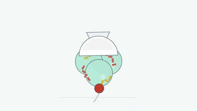 Minimalist Pink Ice Cream Sundae with Cherry Illustration