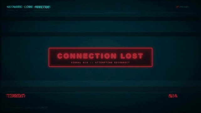Network link monitor interface showing signal strength dropping until connection is lost