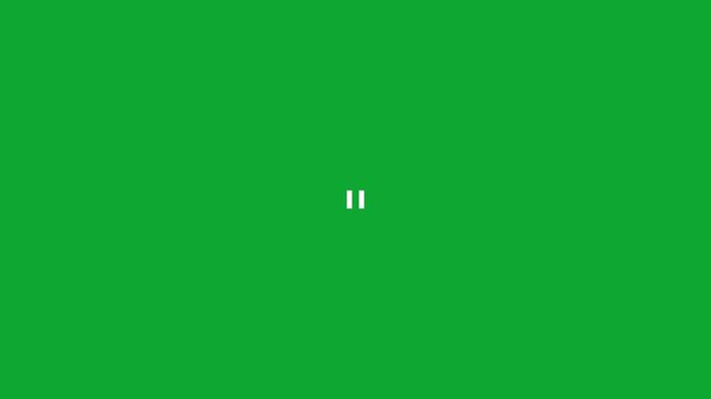 clean video player play button switching to pause with ripple wave animation 4k. play button icon on transparent.