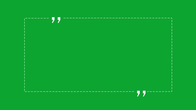 Abstract Quote Icon Corner Animation for Typography and Text Presentation. on transparent background.