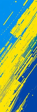 Blue and Yellow Abstract Geometric Background
