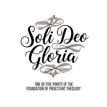 Elegant Script: Soli Deo Gloria - A Calligraphic Embrace of Divine Praise