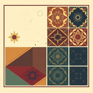 Decorative Geometric Tile Pattern Collection