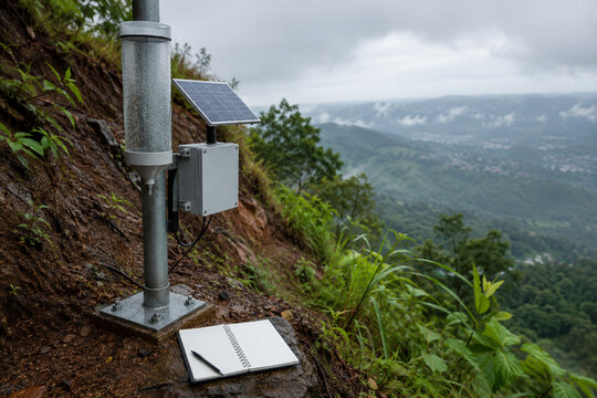 Rain Gauge Station on a Landslide Prone Slope