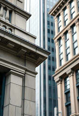 Obraz premium Close-up of classical architectural details in urban setting