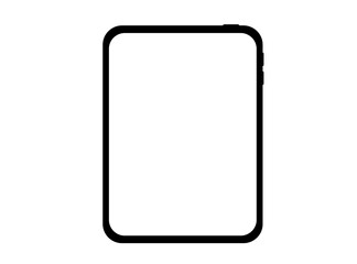 シンプルなタブレット端末のアイコンイラスト素材 © タケピー