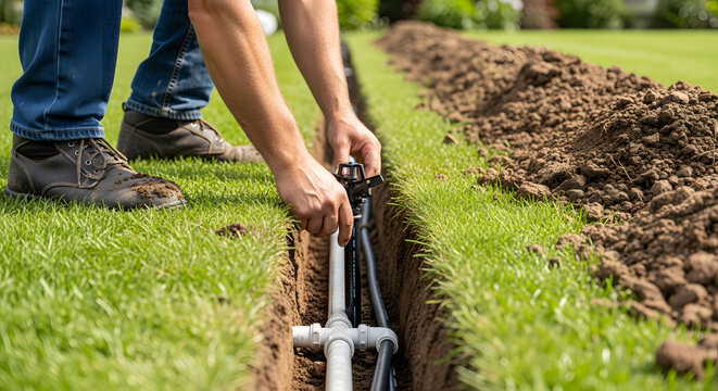 Professional Installation of Underground Lawn Irrigation System