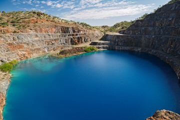 Abandoned Mary Kathleen uranium mine pit in outback Queensland © Cynthia