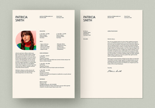 Simple Resume and Cover Letter Layout