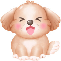 Fototapeta premium Dog Watercolor Puppy Clipart Design