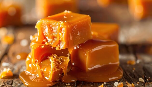 Melted Golden Caramel Chews with Gooey Centers