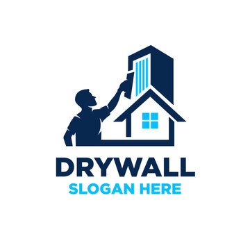 Illustration of Drywall Logo Design Vector Illustration
