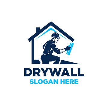 Illustration of Drywall Logo Design Vector Illustration