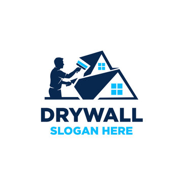 Illustration of Drywall Logo Design Vector Illustration