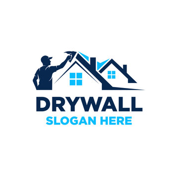 Illustration of Drywall Logo Design Vector Illustration