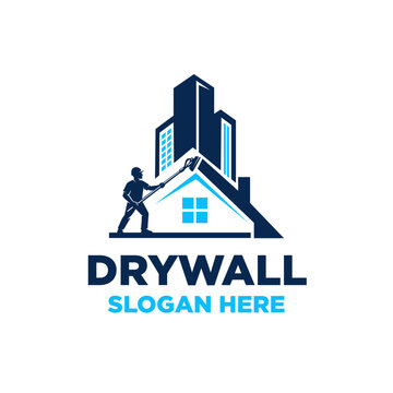 Illustration of Drywall Logo Design Vector Illustration