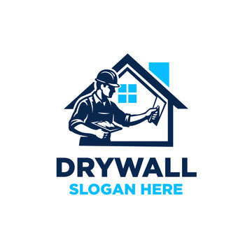 Illustration of Drywall Logo Design Vector Illustration