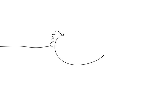 Steak Dish On Plate Continuous Line Animation Gourmet Food Dining