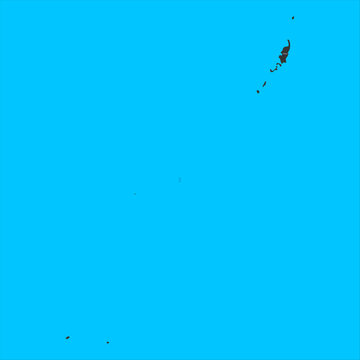 map of Oceania with Palau highlighted in dark color.
