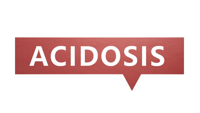 Speech Bubble with text acidosis.Minimalist Abstract Design With White Cut Out Paper.Supports PNG files with transparent backgrounds.