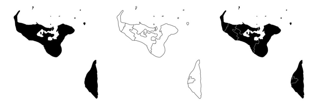 Tonga vector map in white background.Tonga political map. Low detailed. Solid simple style.Tonga map silhouette linear and black illustration. Black and white. Vector editable