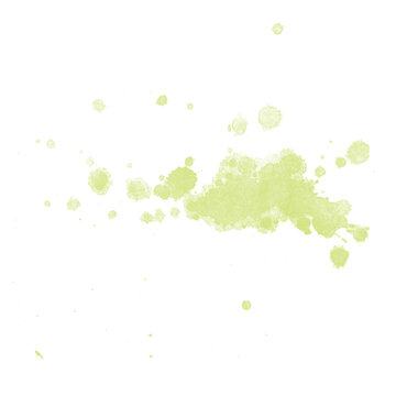 Bright Green Paint Splatter on Black Background