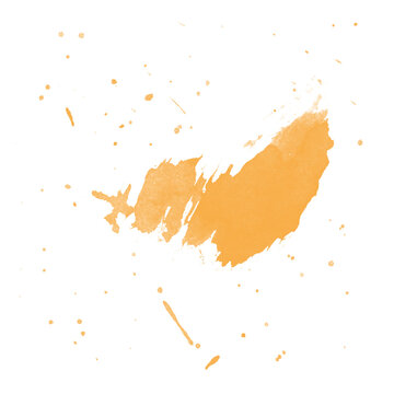 Vibrant Orange Paint Splash on Black Background