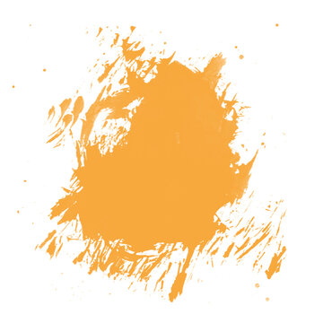 Vibrant Orange Paint Splash on Black Background