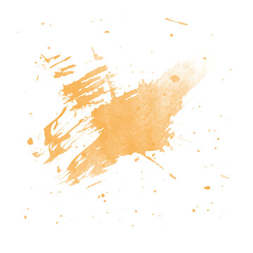 Dynamic Orange Paint Splash on Black Background