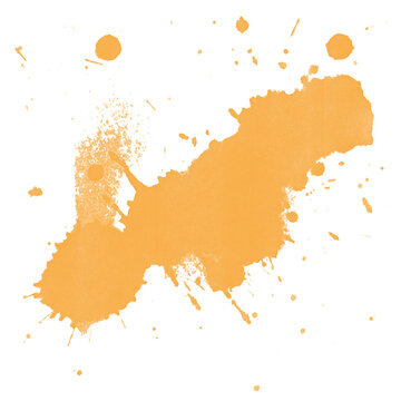 Dynamic Orange Paint Splash on Black Background