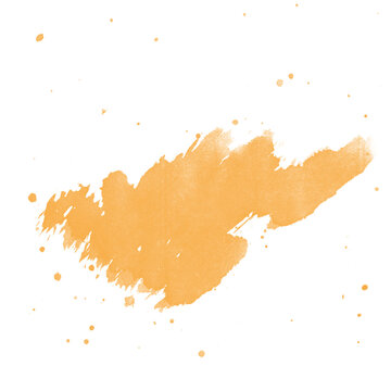 Bright Orange Ink Splash on Black Background