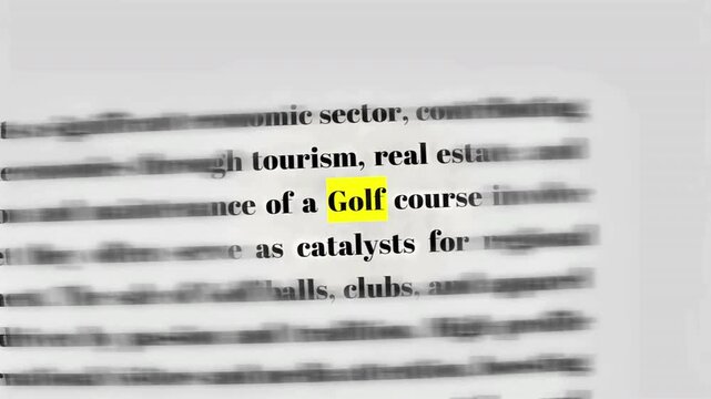 Video, Match Cut Text Effects, Golf, for video intros, movies, and cinematic content 