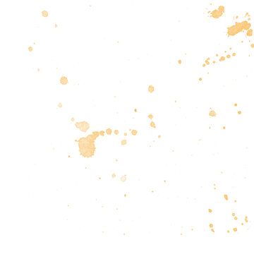 Artistic Gold Paint Splatters on Black Background
