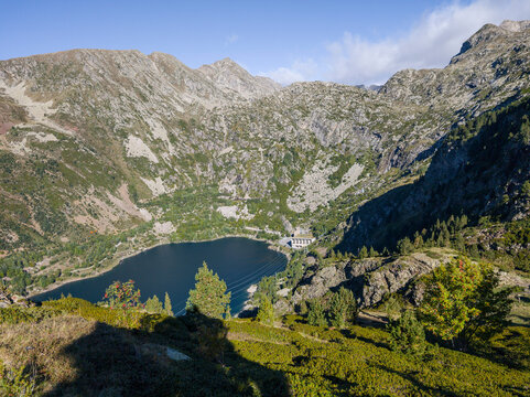 Sallente reservoir and Picolo path, Vall Fosca, Lleida, Catalonia, Spain
