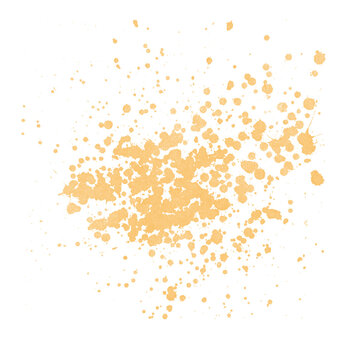 Dynamic Golden Paint Splatter on Black Background