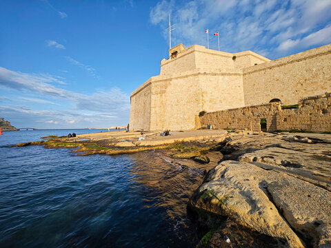 Fort Saint Angel (Forti Sant'Anġlu), Vittoriosa neighborhood (Birgu), Valletta, Republic of Malta, Europe