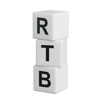 rtb, real, time, bidding. wooden table with wooden elements. text on wood blocks.close up of wooden elements,Business Concept.Supports PNG files with transparent backgrounds. 