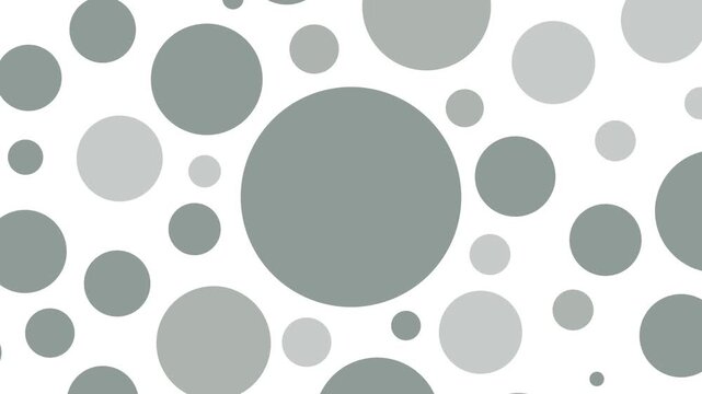 A clean, minimalist motion graphic background featuring smooth, floating circles of various sizes that gently expand and contract. The soft, rhythmic movement creates a calm and modern aesthetic.