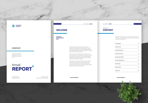 Blue And Black Corporate Annual Report