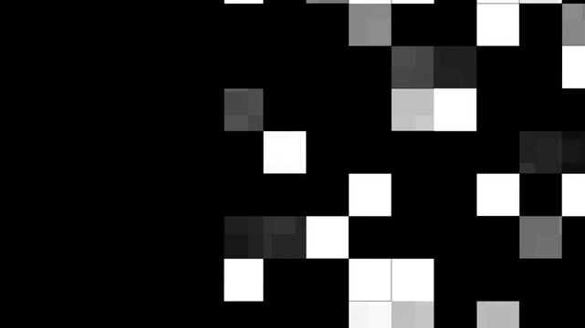 Abstract Digital Square Pixel Disintegration Grid Transition Asset, Premium Linear Pixel Fragmentation Effect for Corporate Promos and Cinematic Video Compositing.
